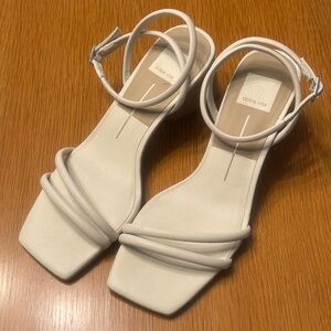 Strappy Cream Heeled Sandals